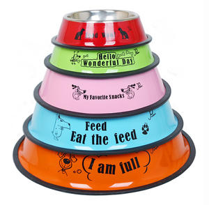 टिकाऊ धातु जंग प्रतिरोधी एंटी स्किड रबर बेस फूड ग्रेड बीपा मुक्त सूखी और गीले पालतू भोजन पानी कटोरे स्टेनलेस स्टील कुत्ते कटोरे - Product Image 5