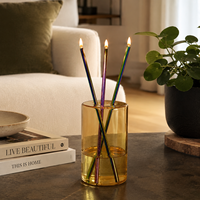 Lampe à huile sans fumée en métal moderne personnalisée avec tube en fibre de verre, mèches, liquide éternel, bougie brûlante, nouvelle lampe à huile personnalisée