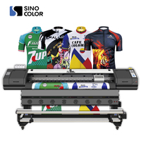 SinoColor מכירה לוהטת גדול 1.8m משמש מדפסות סובלימציה דגם WJ-740S עם I3200 ראשי