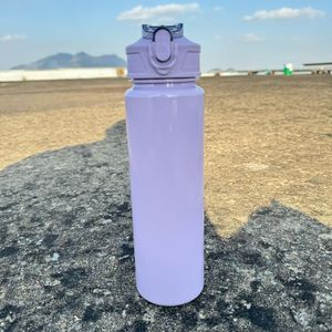 Bouteille d'eau de sport d'extérieur personnalisée, grande capacité 800 ml, anti-fuite, sans BPA, avec paille/cordon, pour gym, fitness et voyage - Product Image 6