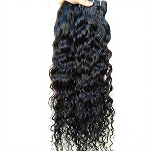 Extensiones de cabello Remy virgen indio natural sin procesar, rizado, de 24 pulgadas de longitud, con doble trama a máquina, cabello de alta calidad de South Temple. - Product Image 1