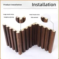 Panneaux muraux en bois exotique de luxe modernes pour intérieur/extérieur, finition lisse, panneaux acoustiques pour salon
