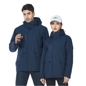 Chaqueta de esquí 3 en 1 para hombre y <span class=keywords><strong>mujer</strong></span>, impermeable, a prueba de viento, abrigo universitario de invierno, forro polar cálido interior con capucha, transpirable, diseño de talla grande - Product Image 5