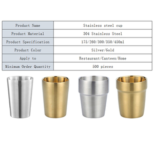 Koreaanse 304 roestvrijstalen dubbelwandige milieuvriendelijke herbruikbare duurzame bierbeker voor feesten, gezin, hotel, restaurant, kantine - Product Image 2