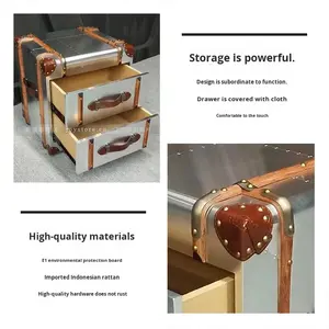 Mesa de centro de aluminio personalizada para sala de estar, mesa auxiliar de aviación, mesas inteligentes de esquina de <span class=keywords><strong>Metal</strong></span>, muebles de estilo <span class=keywords><strong>Industrial</strong></span> <span class=keywords><strong>Retro</strong></span> - Product Image 5