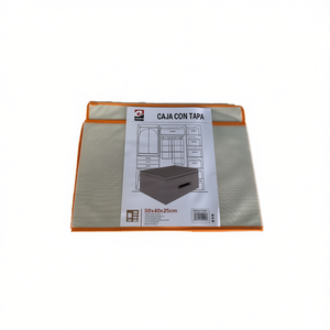 Scatola con Coperchio 50x40x30cm in Tessuto Non Tessuto, Contenitore Organizer con Coperchio MNJ - Product Image 1