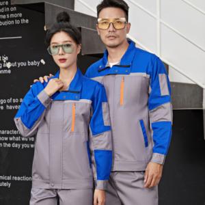 Unisex quần áo yếm màu xanh quần và áo khoác làm việc Coverall đồng phục Quần áo bảo hộ lao động cho xây dựng - Product Image 6