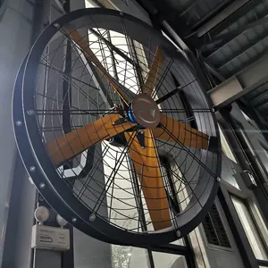 4ft Ventilation HVLS Aluminum Blade Wall Fan with 220V Motor for Restaurants Farms Manufacturing Plants Hotels Retail Industries