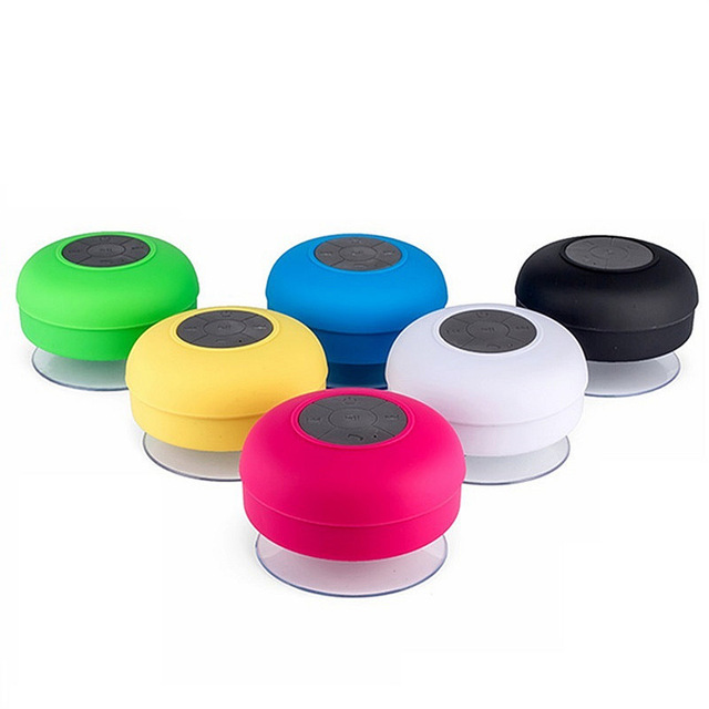 IPX7 Waterproof Outdoor Portable Blue Tooth Shower Speaker with Light Show FM Radio Microphone