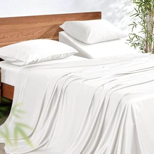 Juego <span class=keywords><strong>de</strong></span> Sábanas Cómodas y Suaves <span class=keywords><strong>de</strong></span> Fácil Cuidado, 100% Rayón Derivado del Bambú, Refrescantes y Transpirables - Product Image 1