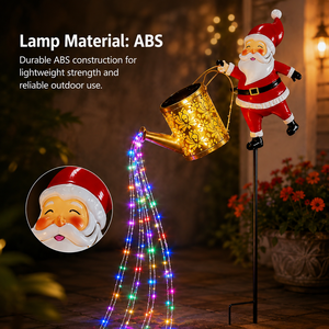 Luce Decorativa Natalizia a LED a Forma di Babbo Natale con Annaffiatoio, Alimentata a Corrente, da Esterno, Classificazione IP65, per Prato e Giardino (Colorata) - Product Image 4
