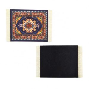 Factory Wholesale Persian Style Rug Coaster Various Designs Fabric Carpet <b>Cup</b> <b>Mat</b> Luxury Woven Pad Rubber Material for Table Use - Product Image 4