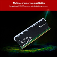Radiateur de refroidissement pour mémoire RAM DDR3 DDR4, dissipateur thermique RGB pour PC de bureau, coloré
