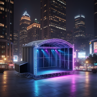 Estructura de Techo Arqueada para Eventos, Tipo Eurotruss, de Aleación de Aluminio, con Cubierta, Alta Capacidad de Carga, Instalación Rápida, Portátil, Certificación TUV, para Música