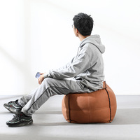 Pouf cube moderne en cuir réglable de 48 cm, rembourrage EPP, personnalisable, multicolore, pliable, repose-pieds de chambre à coucher – Vente en gros