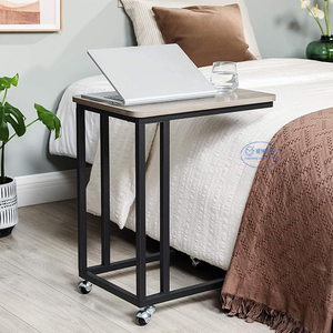 Sala de estar Mesa auxiliar en forma de C Espacios pequeños Sofá Mesa Bandeja de TV - Product Image 2
