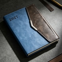 Carnet de notes promotionnel personnalisé en cuir rigide A5/A4 pour bureau, 100 feuilles, édition 2027