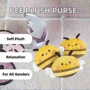 Portamonete a forma di ape in peluche con cerniera, portachiavi, portafoglio, custodia per auricolari e trucchi da ragazza per San Valentino - Product Image 2