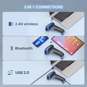 Eyoyo Hochwertiger 2500mAh 2D <span class=keywords><strong>QR</strong></span> <span class=keywords><strong>Barcode</strong></span> Bluetooth <span class=keywords><strong>Handheld</strong></span> Wireless <span class=keywords><strong>Barcode</strong></span> Reader <span class=keywords><strong>Scanner</strong></span> für iPad <span class=keywords><strong>Android</strong></span> Phone - Product Image 2