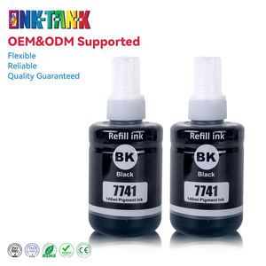 <span class=keywords><strong>Tinta</strong></span> de Recarga Compatible con Botellas de <span class=keywords><strong>Tinta</strong></span> a Base de Agua de Color Negro INK-TANK <span class=keywords><strong>774</strong></span> 7741 T774 T7741 T859 T8591 para Impresoras <span class=keywords><strong>Epson</strong></span> L605 L655 L1455 - Product Image 1