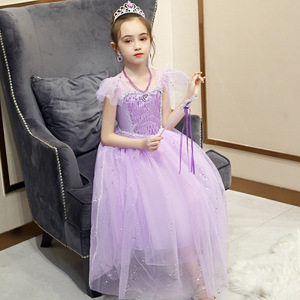 Nuovo Vestito da Principessa <span class=keywords><strong>Frozen</strong></span> per Bambine, Abito con Paillettes a Fiocco <span class=keywords><strong>di</strong></span> Neve, Fornito Direttamente dal Produttore - Product Image 3