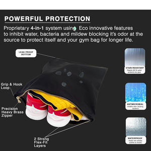 Bolsa Impermeable y Antimicrobiana <span class=keywords><strong>para</strong></span> Viajes, Inhibe las Bacterias y el Mal Olor de la <span class=keywords><strong>Ropa</strong></span> <span class=keywords><strong>Sucia</strong></span>, Bolsa Seca y Húmeda <span class=keywords><strong>para</strong></span> <span class=keywords><strong>Ropa</strong></span> de Gimnasio - Product Image 4