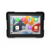 Navigation moto portable avec écran tactile de 5 pouces, CarPlay, Android Auto, divertissement pour les sièges arrière, type IPS, carte SD, étanche