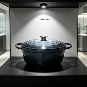 Pentola Olandese Classica in Ghisa Smaltata da 4,32L, Durevole, con Doppio Manico, Antiaderente, Coperchio Isolato, Adatta per Forno, Gas e Induzione - Product Image 2