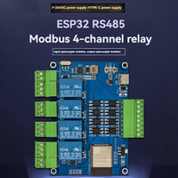 B04C-Wireless modul Relay Modbus ESP32 RS485 dengan 4 TYPE-C saluran 7-24v CH340 untuk Modbus