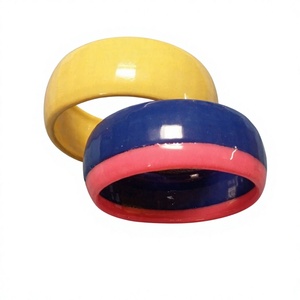 Nuevo Brazalete de Resina Personalizado con Diseño de Ángel Impreso en 3D, en Capas Azul, Rosa, Blanco y Gris, para Mujeres Indias, Joyería al por Mayor - Product Image 1