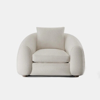 Canapé de luxe moderne pour salon, revêtement en tissu, siège profond individuel