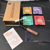 Bâtonnet inhalateur sans nicotine Fumar à l'huile essentielle, alternative au tabac sans fumée, pour arrêter de fumer, avec embout en bois