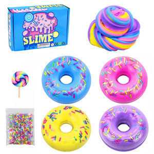 Juguete de Slime de 4 Piezas con Forma de Donut y Chispas, para Niñas y Niños, Venta Caliente - Product Image 2