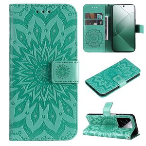 Portefeuille tournesol étui en cuir pour Redmi NOTE 14 Pro 5G 14S 4G A5 K80 5G 14C A4 K70 Ultra <span class=keywords><strong>Xiaomi</strong></span> 14T 14 Mandala Flip Cover - Product Image 1