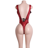 Combinaison sexy en dentelle à imprimé serpent, bretelles réglables, vêtements de club, tenue érotique pour femmes avec accessoires élégants