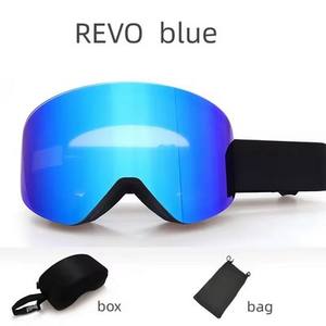 Gafas de esquí antivaho con logotipo personalizado con diseño cilíndrico magnético Equipo para niños - Product Image 4