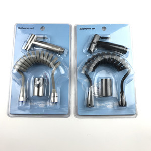 Wholesale 304 Stainless Steel Bidet Pressurized Water Gun Flusher Nozzle Disposable Toilet Companion <b>Spray</b> Blister <b>Set</b> - Product Image 3