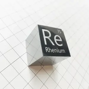 Good Price High Purity 99.99% Re Metal Ingot Cube Laser Marking Rhenium Cube For Element Collect
