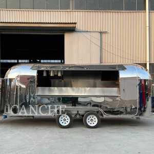 Heavy-Duty Stainless Steel Food Cart for Sale | Customizable Burger & <b>BBQ</b> <b>Trailer</b> with Easy Operation <b>Design</b> - Product Image 3