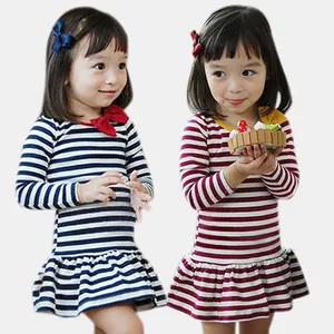 Wholesale Short DressThe Latest Children Girls Casual Long Sleeve Dress Red Dress From China Supplier