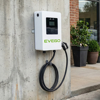 Cargador de Pared para Vehículos Eléctricos EVEGO EVSE 21kW DC, CCS2 OCPP 2.0.1 ISO15118, Pantalla LED Inteligente, Sistema para Vestíbulos de Edificios de Oficinas