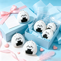 Pendentif en peluche personnalisé en forme de boule de riz de dessin animé, mignon et adorable, pour sac à dos, porte-clés, cadeau pour la vente en gros
