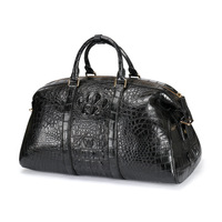 Sac de voyage pour homme Cossni, grande capacité, en cuir de crocodile, nouveau sac à main en cuir véritable, élégant et décontracté