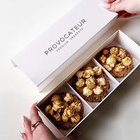 Nouveauté : Emballage alimentaire écologique, imperméable, mat, gaufré, pliable, pour cheesecake, éclairs, pâtisserie feuilletée, brownies