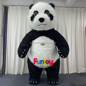 Disfraces de Panda inflable fiesta Cosplay disfraz de dibujos animados de Halloween mascota Panda adulto vestido divertido sin batería - Product Image 4