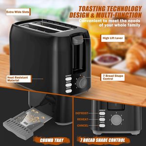 Tostadora de Pan Inteligente de 2 Rebanadas, Automática, Eléctrica, de Plástico, para el Hogar, Marca Premium RAF - Product Image 2