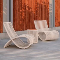 Ensemble de meubles en rotin d'extérieur modernes, imperméables, durables, résistants aux intempéries, table basse et chaises pour hôtel, villa, balcon, cour