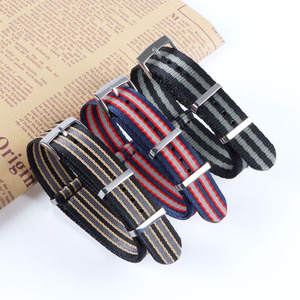 Werks-Direkt vertrieb Gestreifte Nylon-Uhren armbänder Doppelpass-Sicherheits gurt Nylon-Uhren armbänder 20mm für Omeg Watch - Product Image 5