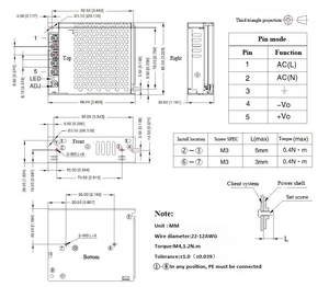 Hi-Link HLK-50M12C 50M15C 50W <span class=keywords><strong>ACDC</strong></span> 100-240Vac a 12V 50W Modulo di Alimentazione Switching Step-Down - Product Image 2