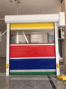 <span class=keywords><strong>Porte</strong></span> de garage industrielle automatique à enroulement rapide en <span class=keywords><strong>PVC</strong></span> flexible pour entrepôt - Product Image 1